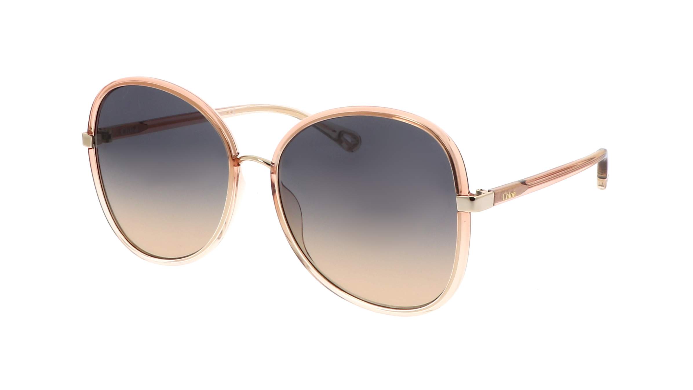 Chloé CH0030S 004 60-17 naočale za sunce oversize zlatne boje s degradiranim lećama