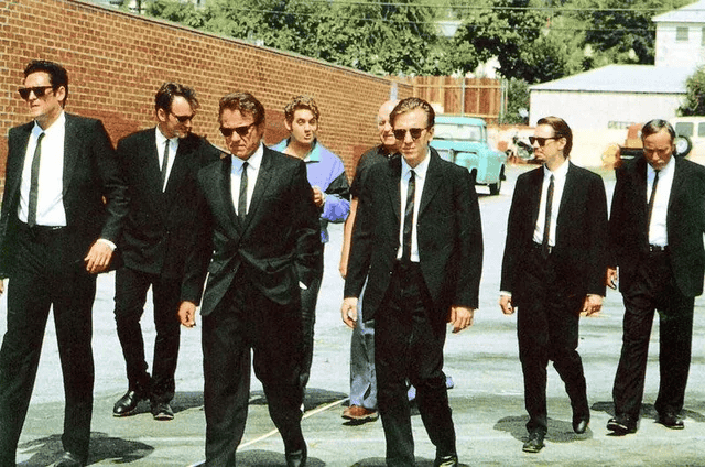 The cast of Reservoir Dogs wearing Ray-Ban Wayfarer and Clubmaster