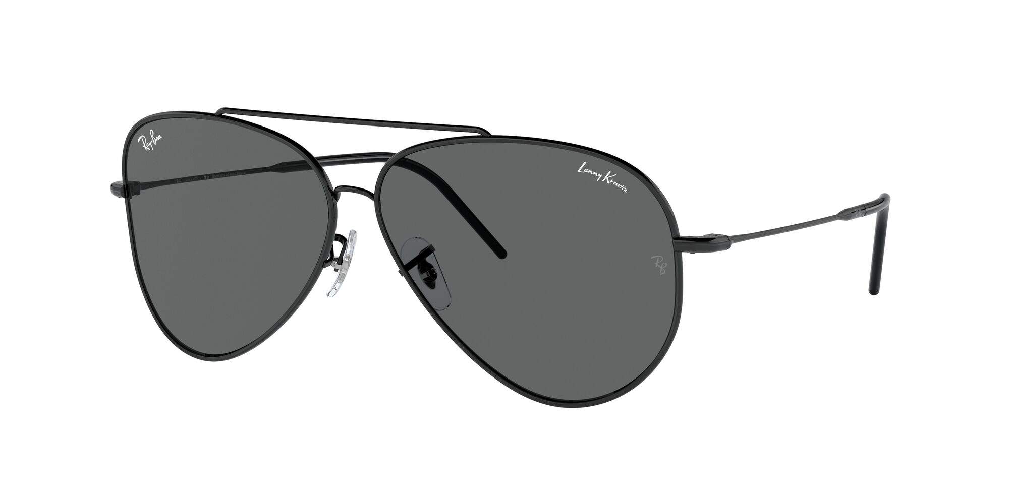 Ray-Ban Aviator Reverse RBR0101S 002/GR - konkavne sive leće, tanki crni okvir