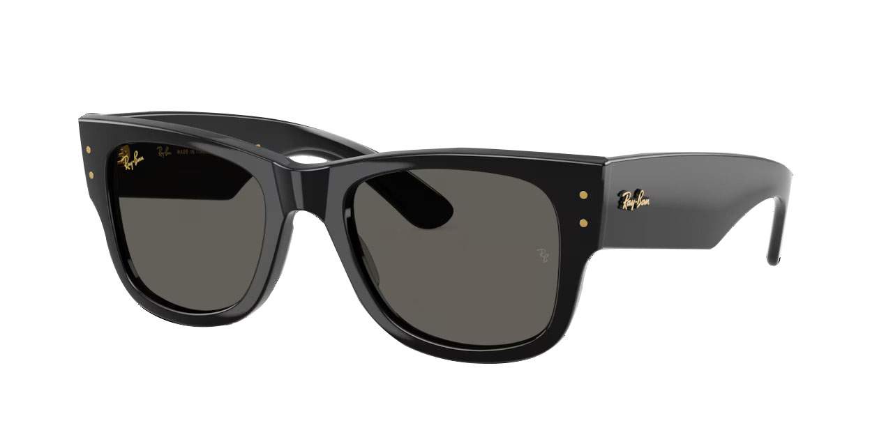 Ray-Ban Mega Wayfarer ASAP Rocky RB0840S 6826/J5 - crni okvir blacked-out, rock couture izgled