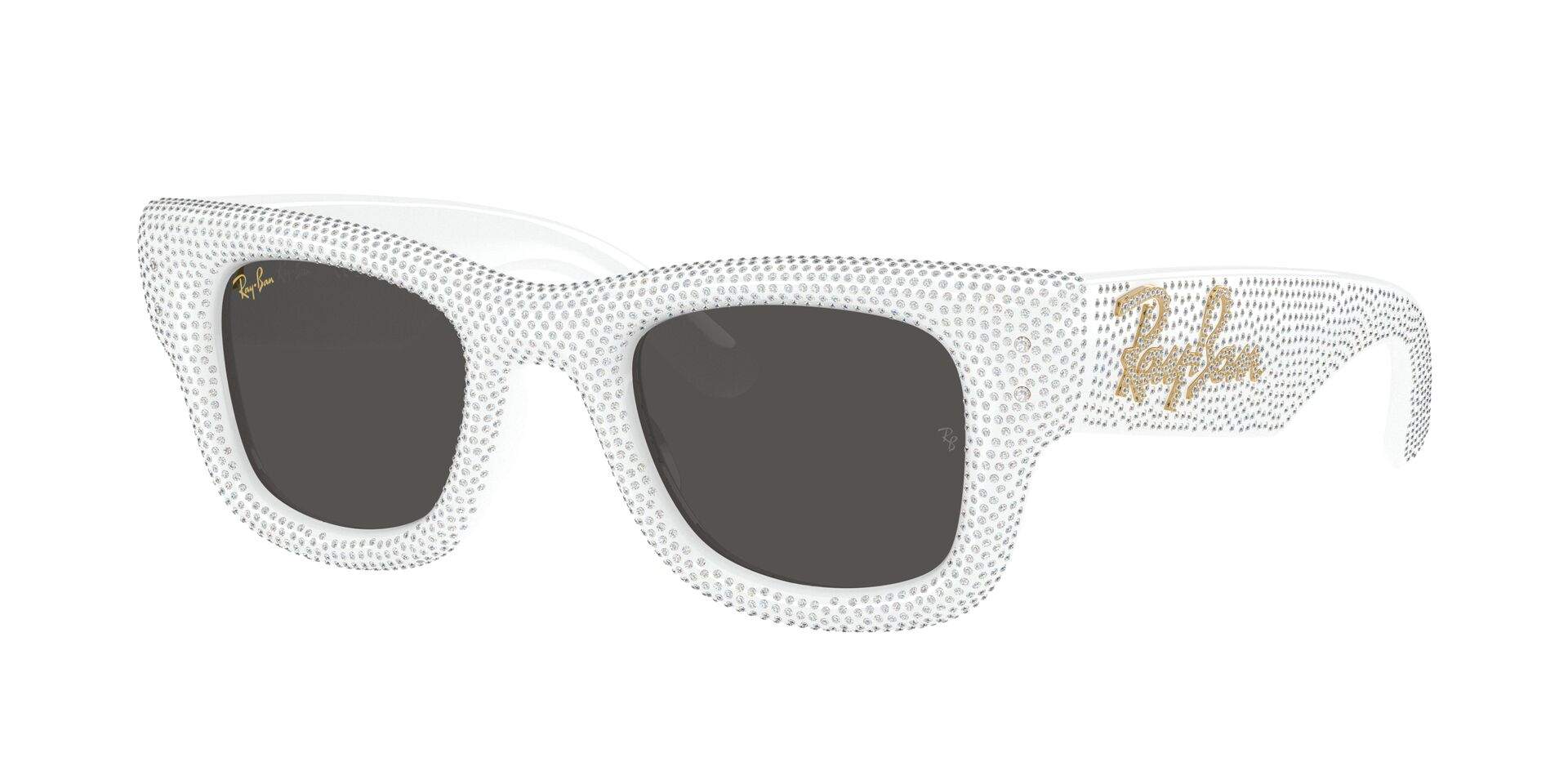 Ray-Ban Wayfarer Puffer ASAP Rocky RB4940BP 6866/87 - bijeli okvir sa strassom, duh predstave i scene