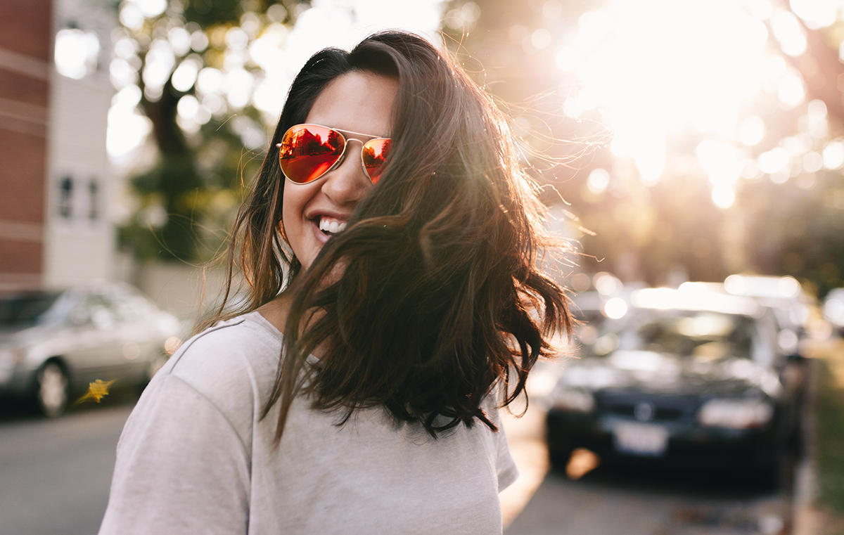 Example of mirror effect on solar lenses to reduce glare